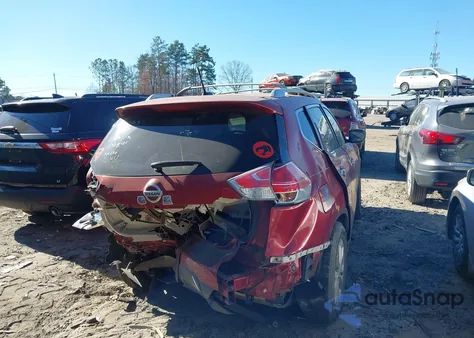 2015 Nissan Rogue Sv z USA, uszkodzony, nr VIN KNMAT2MTXFP508424